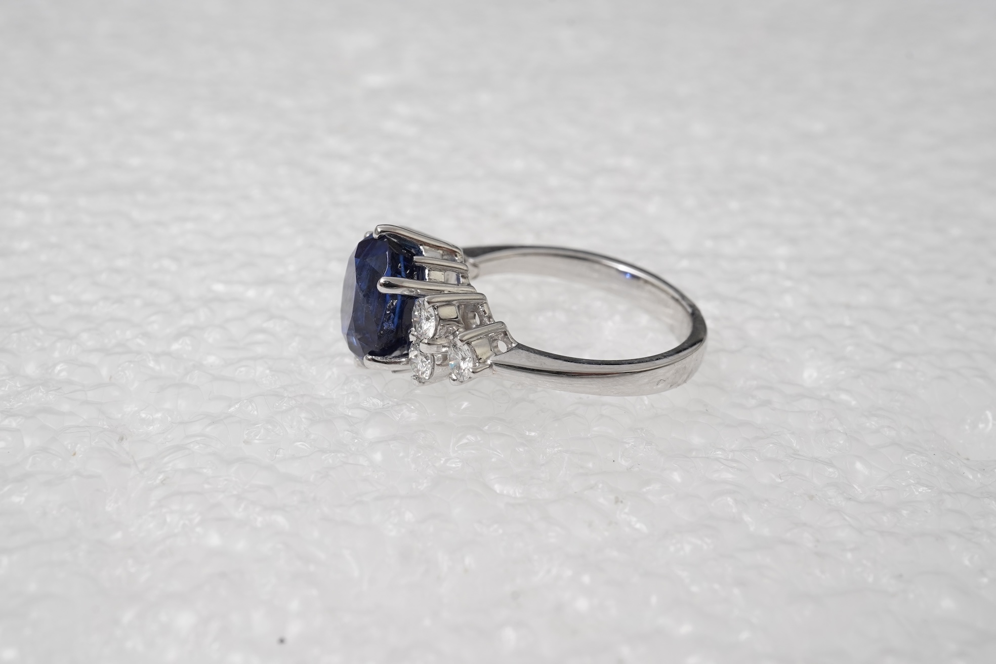 A sapphire and diamond ring